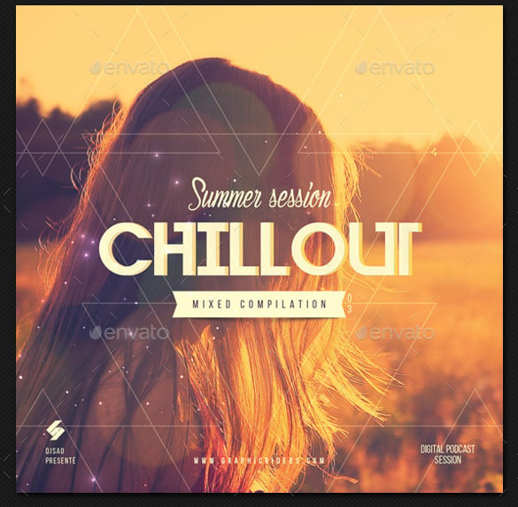 summer chillout cd cover artwork template psd download