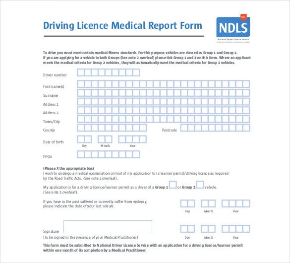 driving-licence-medical-report-form