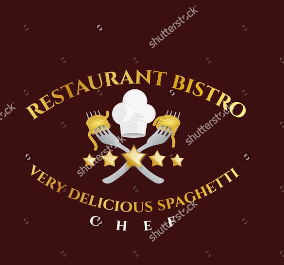 restaurant logo catering flyer template