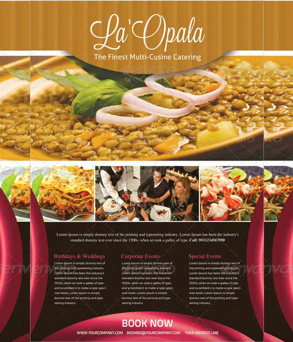fine dining catering flyer template