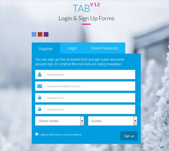 tab login sign up forms html download21