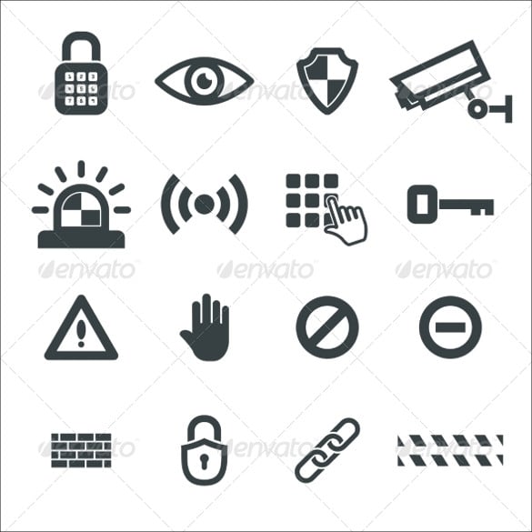 simple security icon template