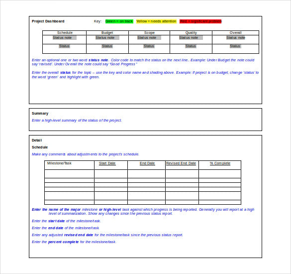 doc-format-project-status-report-free-download-