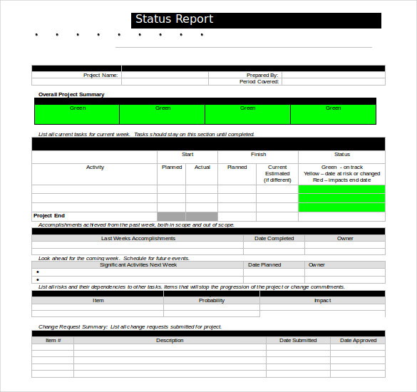 25+ Status Report Templates - Free Sample, Example, Format Download