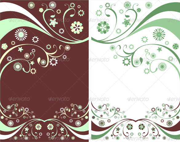 floral flyer background template