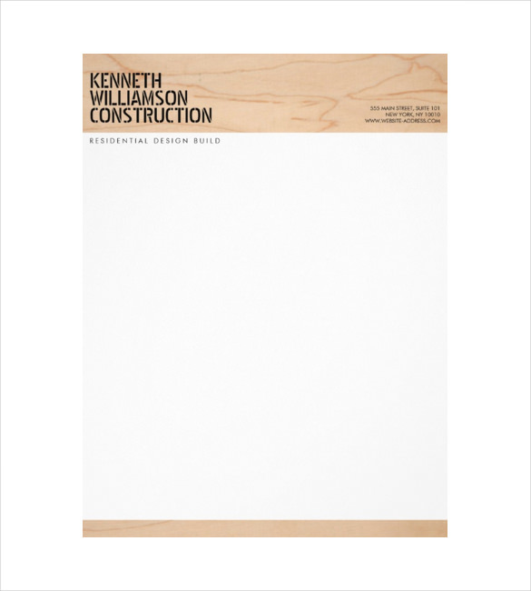 Builders Letterhead Template The Best Professional Template