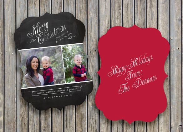 holiday card template for photographers