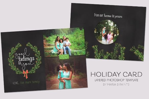 modern holiday card template