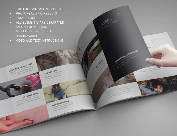 landscape brochure mock up template psd download