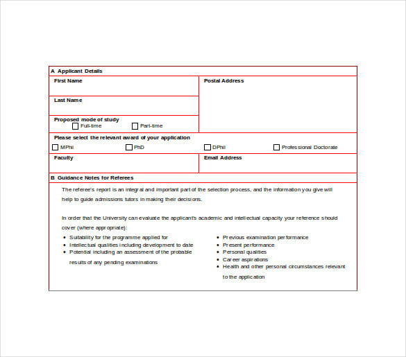 application reference sheet word template free download 