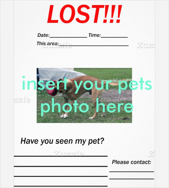 19+ Lost Pet Flyers Word, PSD, AI, Vector EPS