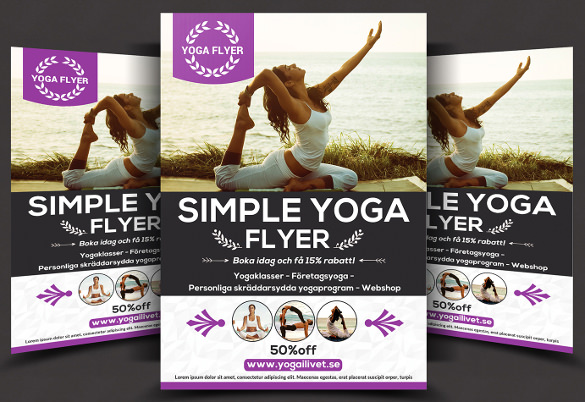 completely editable yoga flyer design