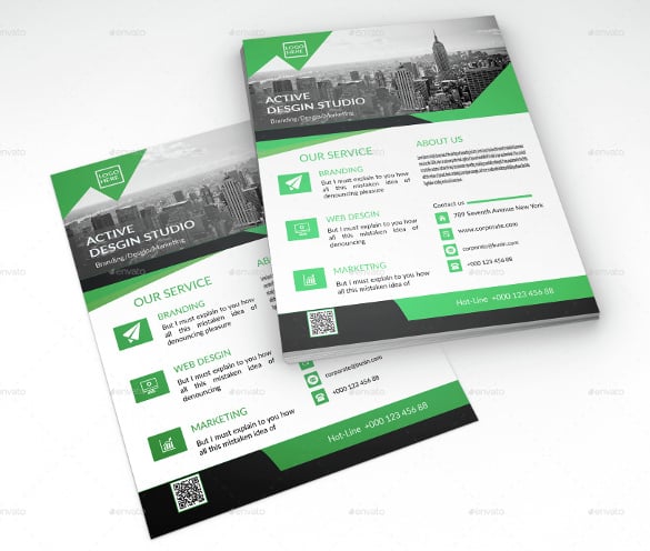 attractive business flyer design template