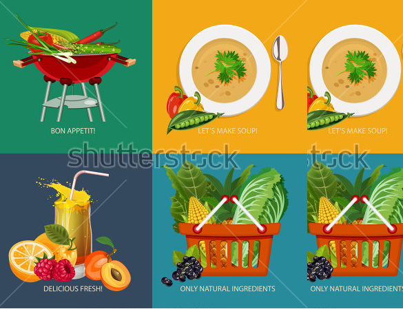 best design template for food icons