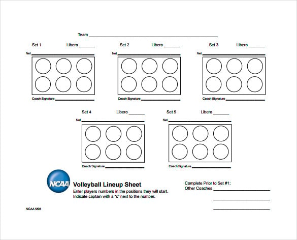 volleyball lineup sheet pdf free download