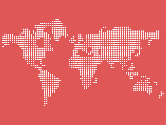 vector dotted world map free psd