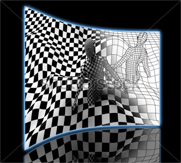 black white cool 3d drawing illusion template