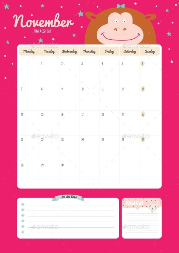 Holiday Calendar Template 14 Free Word JPG PSD Format Download