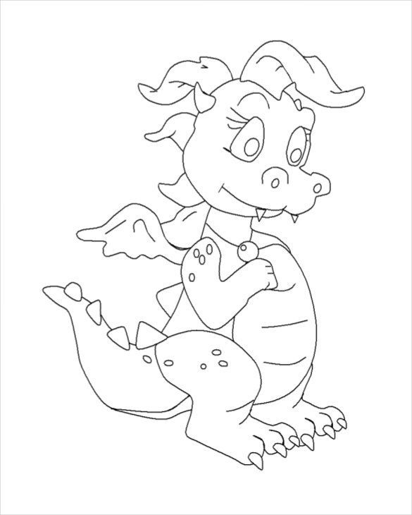 Download 12+ Dragon Drawing Template - Free PDF Documents Download ...