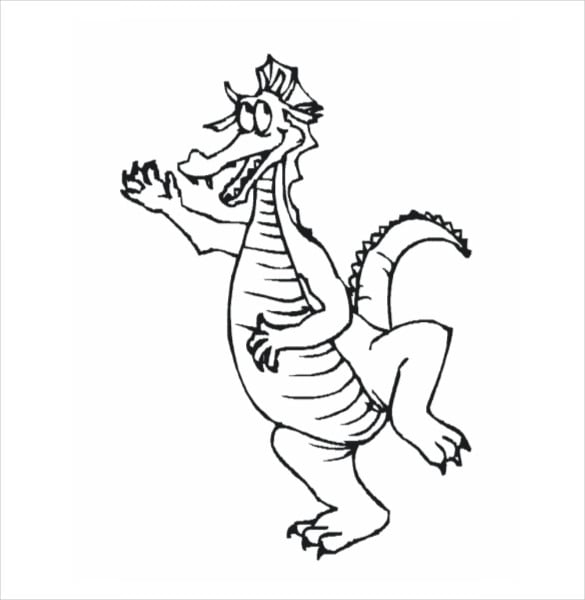 happy and dancing dragon pdf free template download