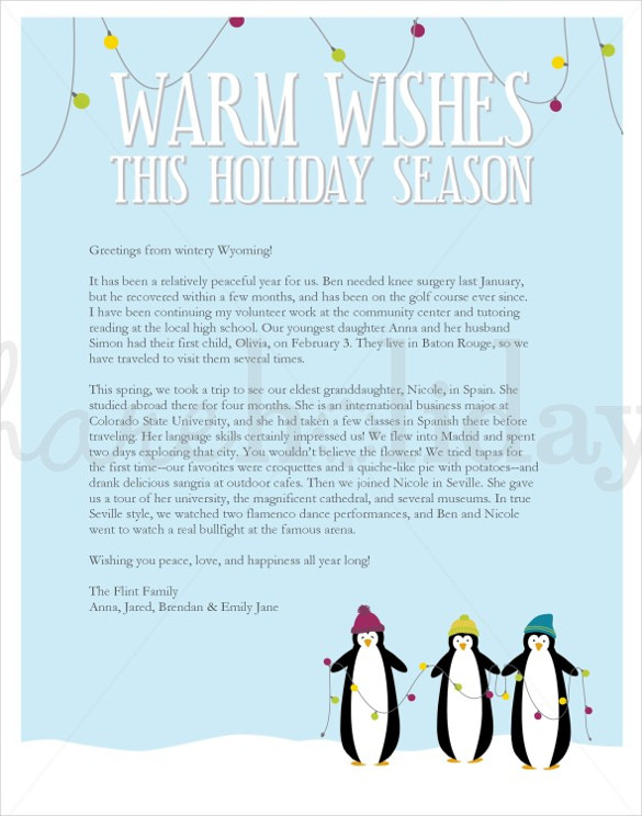 Holiday Letter Template 14+ Free Word, PDF, PSD, Format Download