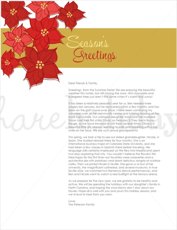 Holiday Letter Template – 14+ Free Word, PDF, PSD, Format Download