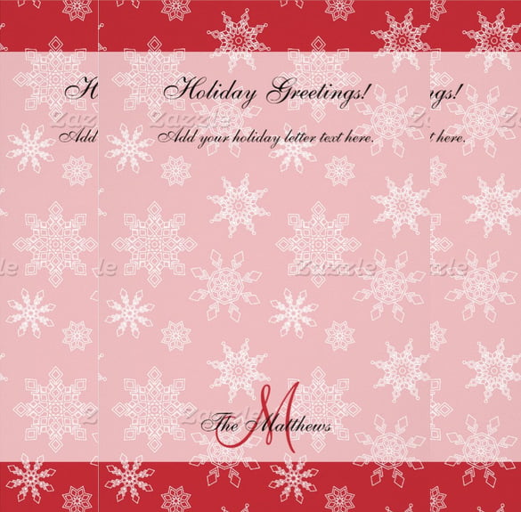 beautiful red holiday letter template