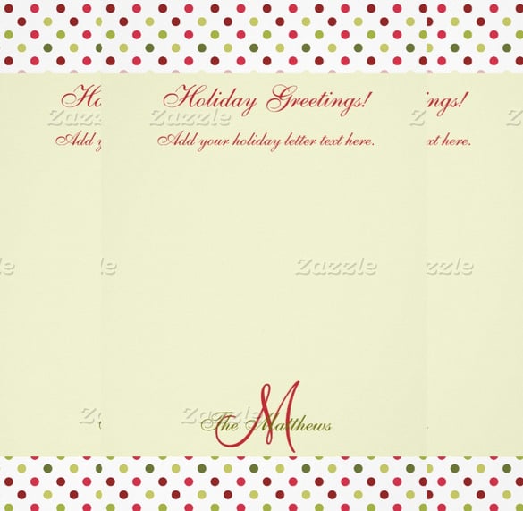 beautiful green holiday letter template