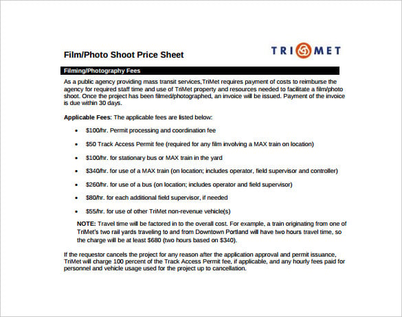 film-photo-shoot-price-sheet-pdf-template-free-download