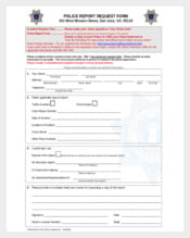 POLICE REPORT REQUEST FORM