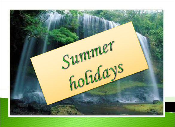 summer holiday ppt format free template