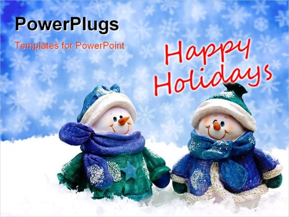 beautiful happy holidays ppt template