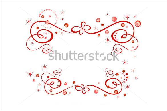 beautiful red holiday border template