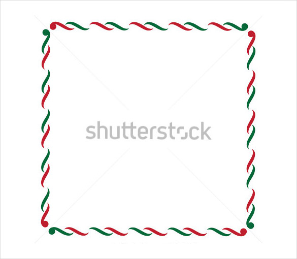 green red holiday border template