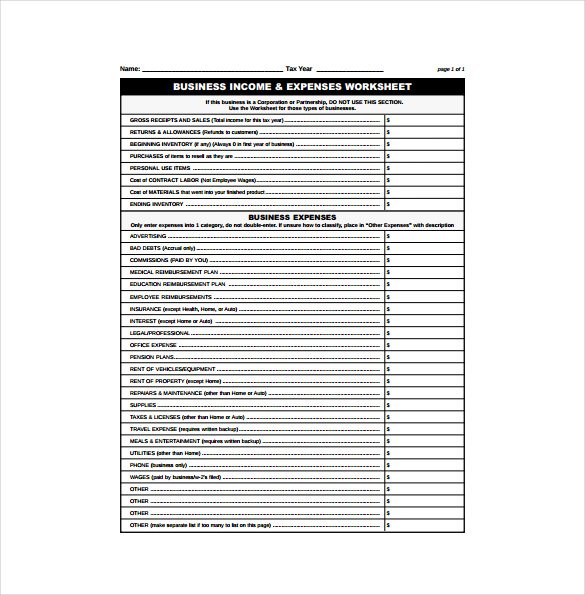 11+ Expense Sheet Templates – Free Sample, Example, Format Download