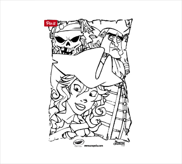 pirates of caribbean coloring page