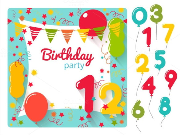 birthday party invitation banner template