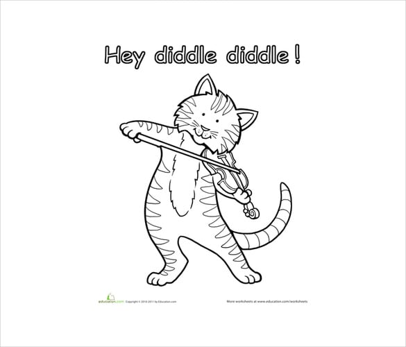 fiddle cat drawing template download