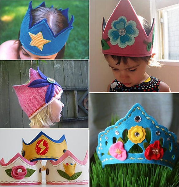 kids handmade birthday crown template
