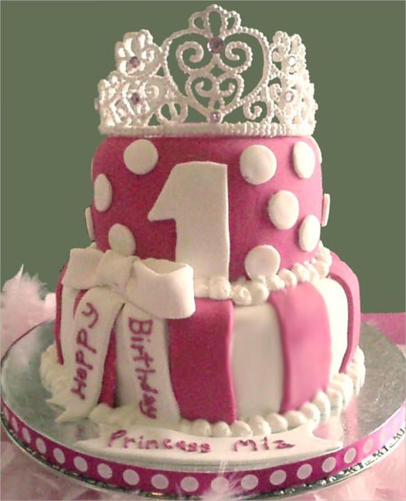 princess birthday cake with crown template