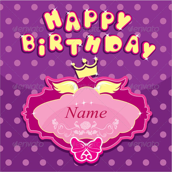 happy birthday invitation crown template