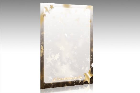 beautiful-gold-star-holiday-stationery-template