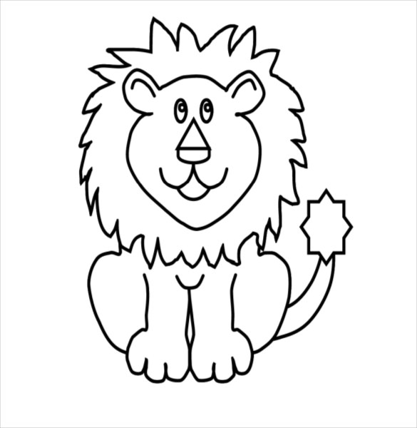 Lion Drawing Template \u2013 15  Free PDF Documents Download  Free \u0026 Premium Templates