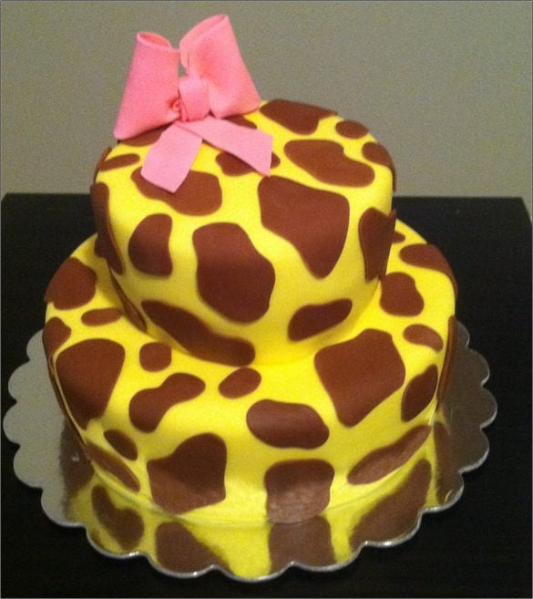 giraffe birthday cake template