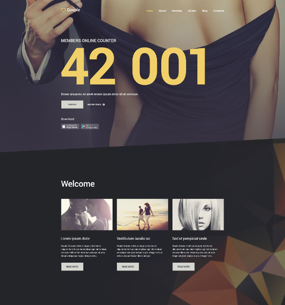 dating couple joomla website template