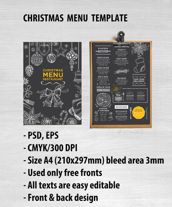 Holiday Menu - 17+ Free Templates in AI, PSD, Google Docs, Pages