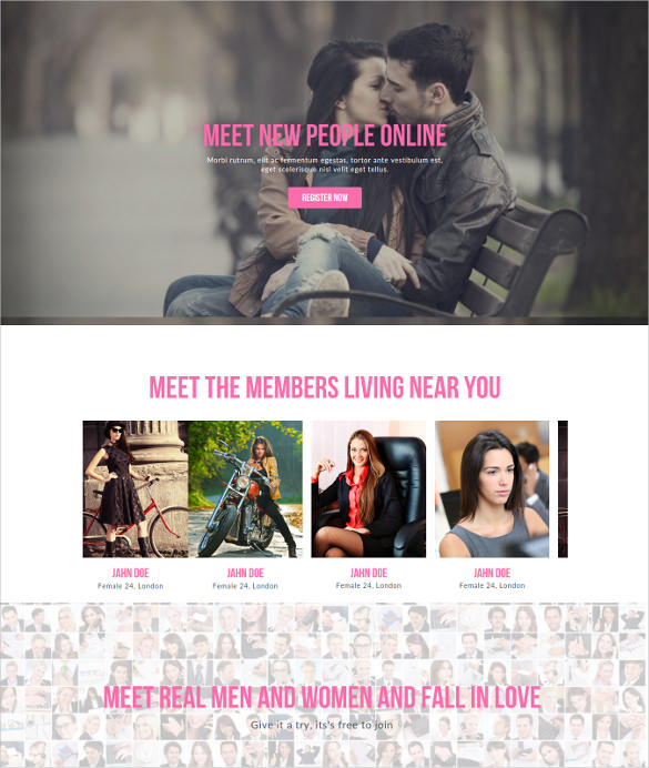 beautiful dating website template