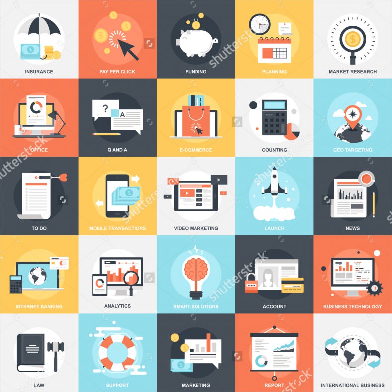 abstract collection of accounting icons 788x