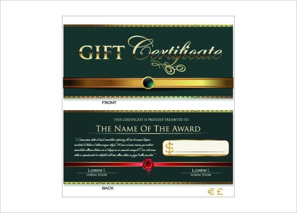 creative holiday gift certificate template