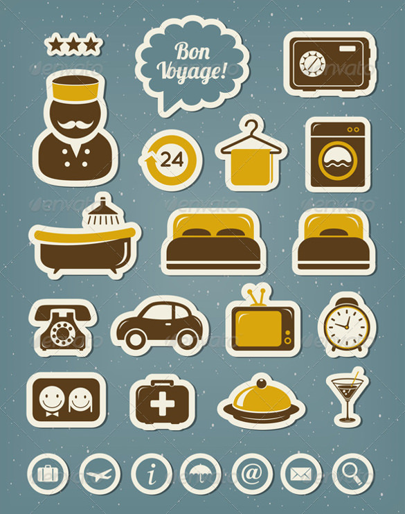 graphic designed hotel icons